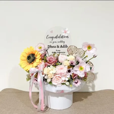 Bloom Box Akrilik Ucapan Wedding Sungai Penuh